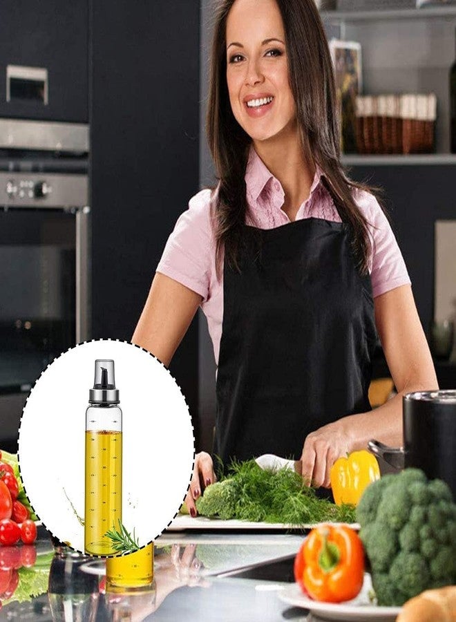 TASKHOUSE مجموعة زجاجات توزيع الزيت الزجاجية من تاسك هاوس، تتضمن زجاجة خل مع صنبور قياس، زجاجات زيت مطبخ مانعة للتسرب - 500 مل (عبوة من قطعتين) - Image 5